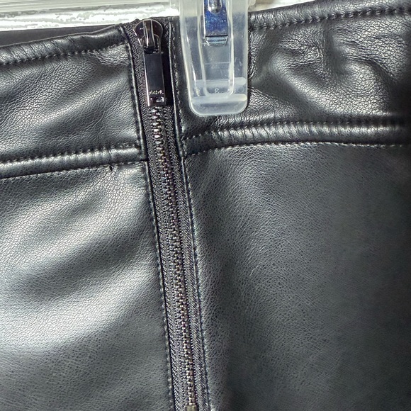 Karl Lagerfeld Black Faux Leather Straight Leg Pants NWT size 12 - Picture 3 of 10
